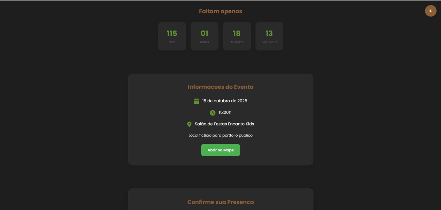 Convite RSVP - contagem regressiva